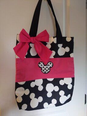 Vintage Disney Parks MICKEY MOUSE MINNIE MOUSE Canvas Tote Bag